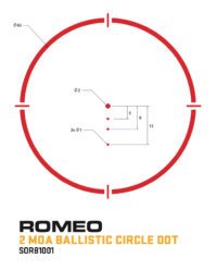 Sig Sauer ROMEO8H 1*38 Optic Sight for Rifle Picatinny Rail - Red Dot & Circle - Image 3